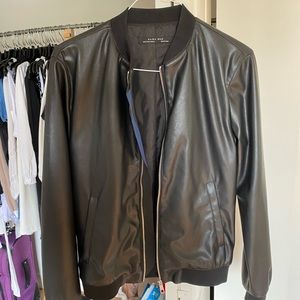 Zara Men Leather Jacket - M
